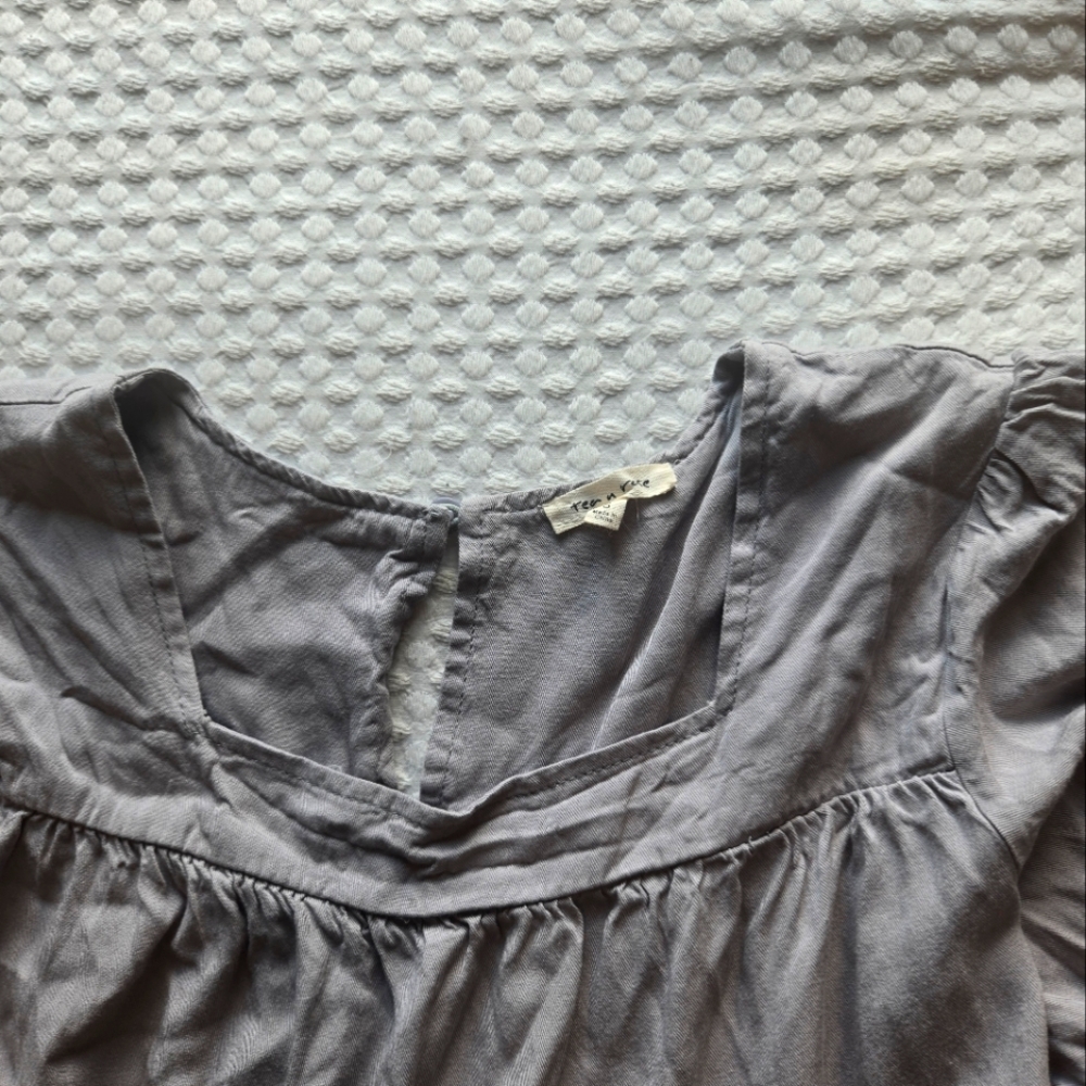 Tea N Rose. Blueish Grey Tiered Maxi Dress Size S - Picture 3 of 8